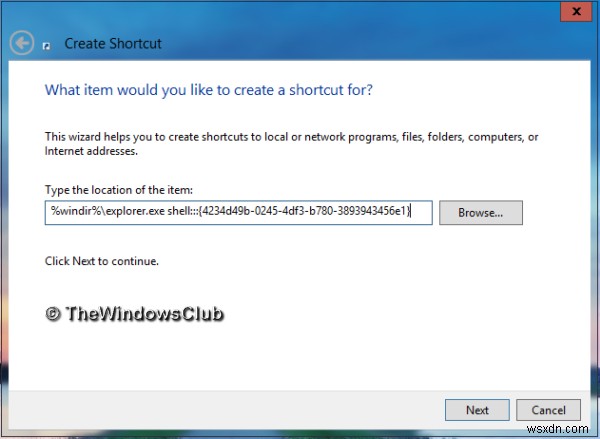 Access and Launch Applications folder using a Desktop shortcut in Windows 10