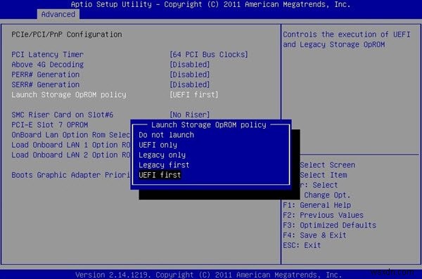 Choose UEFI or Legacy BIOS when booting into Windows Setup or Windows PE