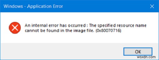 An internal error has occurred (0x80070716) for Windows Backup