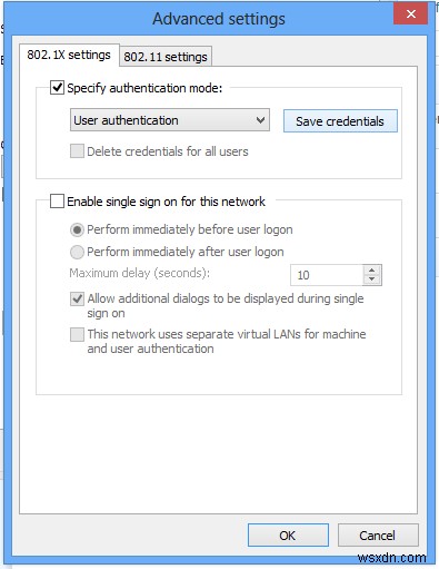 Make Windows 10 remember PEAP Wi-Fi Network Authentication