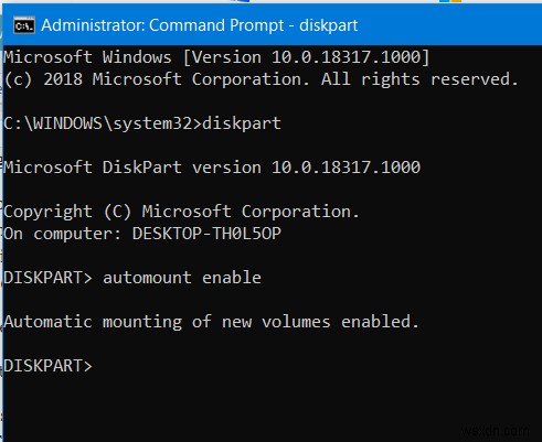 How to enable or disable Auto-Mounting of Drives, Disks, Volumes in Windows