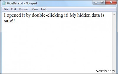 Hide data in a secret Notepad text file compartment of Windows 10
