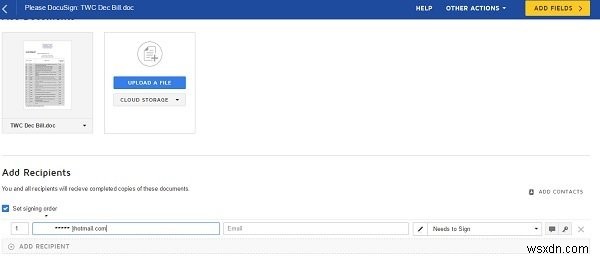 DocuSign lets you lets you sign document electronically