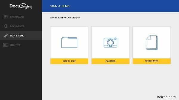 DocuSign lets you lets you sign document electronically