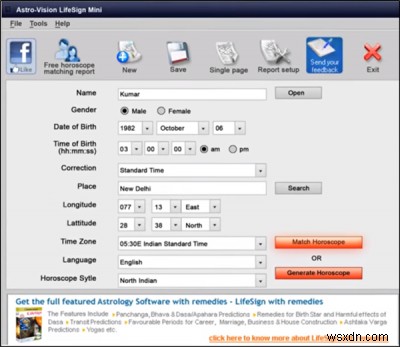 Free Kundli making software & online tools for Windows PC