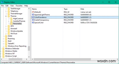 How to change Taskbar color without changing Start Screen color