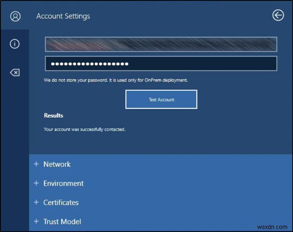 Using Surface Hub Hardware Diagnostic Tool to test device account