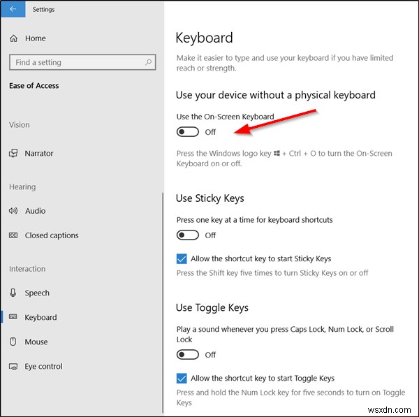 Activate On-screen keyboard when using Edge, Chrome, Firefox password fields