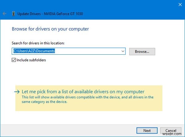 The INF file you selected does not support this method of installation error in Windows 10/8/7