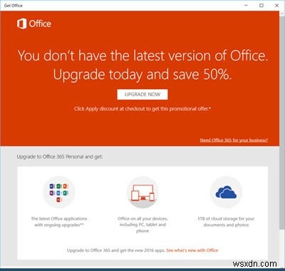 Disable, uninstall or remove Get Office app notification in Windows 11/10