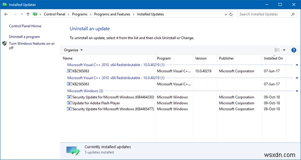 Can you trust View Update History in Windows Settings?