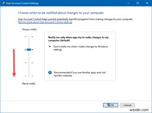 This app can’t open, App can’t open while User Account Control is turned off