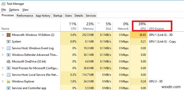 How to monitor GPU Usage in Windows 10 using Task Manager