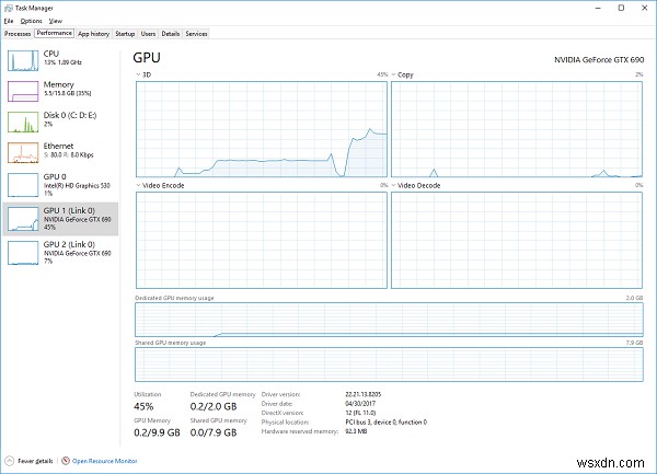 How to monitor GPU Usage in Windows 10 using Task Manager