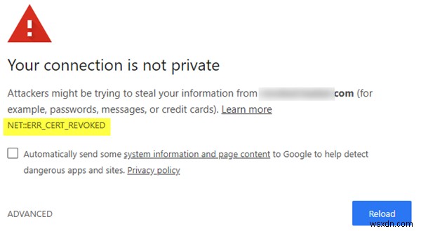 Server certificate has been revoked ERR_CERT_REVOKED! What next?