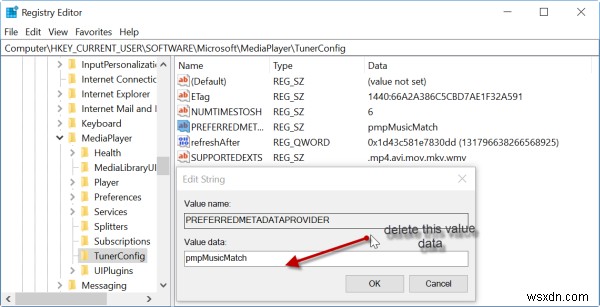 Windows Media Player showing no or wrong Album information