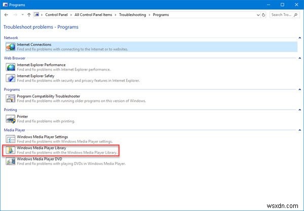 Windows Media Player showing no or wrong Album information