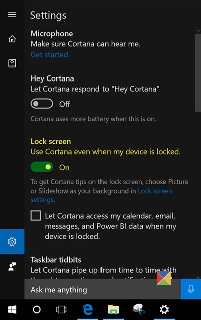 How to enable and use Cortana on Windows 10 Lock Screen