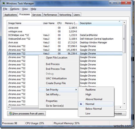 How to set & save Process Priority in Windows Task Manager