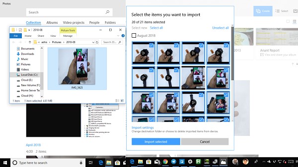 Add Date Time stamp to Photos when importing them in Windows 10