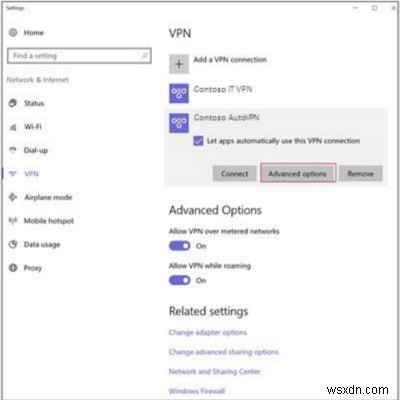 How to setup & use AutoVPN in Windows 10 to connect remotely