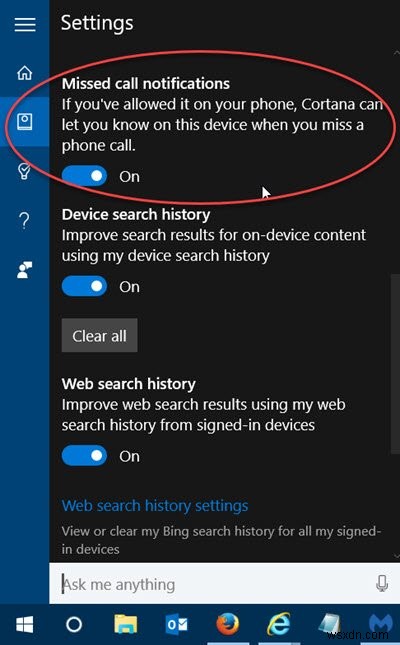 How to get Missed Call notifications on your Windows 10 PC