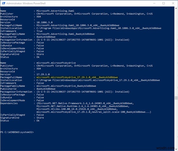 A newer version of OneDrive is installed on Windows 10