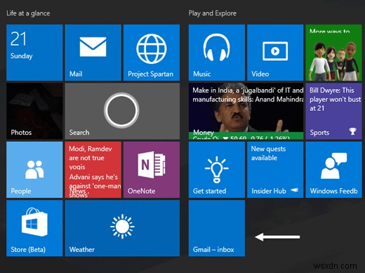 How to add multiple Tiles or Icons for multiple Email Accounts in Windows Mail app