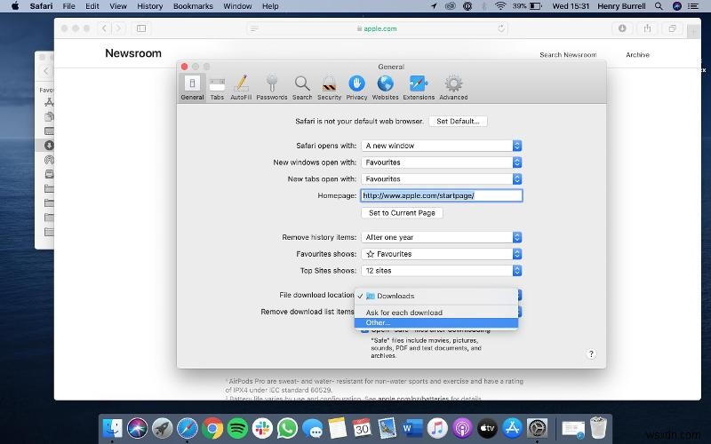 How to download files using Safari on a Mac