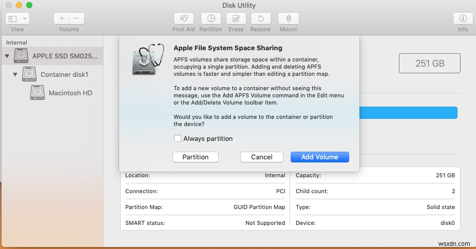 How to partition a Mac hard drive or SSD, or create a APFS volume