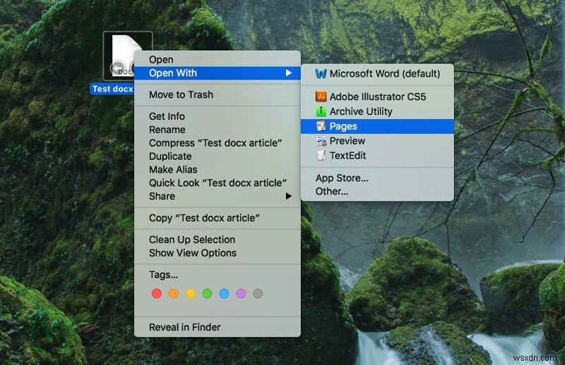 How to open a .docx Word file on Mac, iPad or iPhone