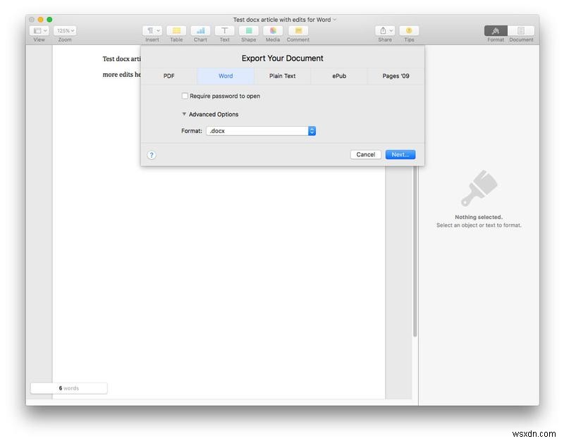 How to open a .docx Word file on Mac, iPad or iPhone