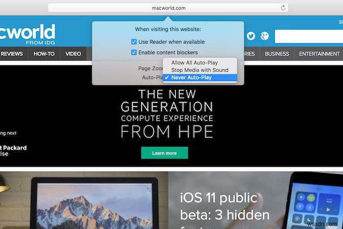 How to stop autoplay video in Safari & Chrome on Mac