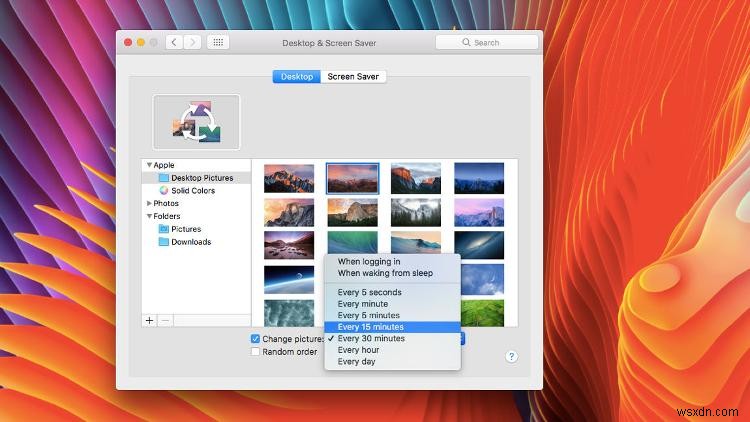 How to change the desktop wallpaper or screensaver on a Mac