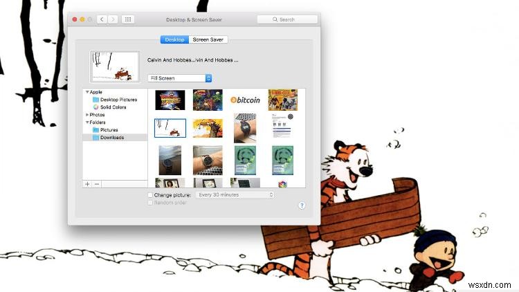 How to change the desktop wallpaper or screensaver on a Mac