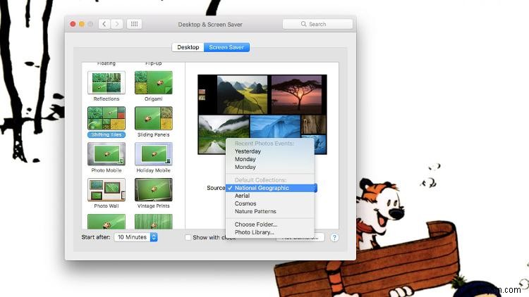 How to change the desktop wallpaper or screensaver on a Mac