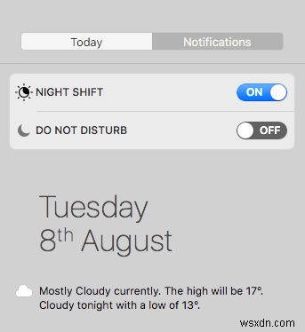 How to turn on Night Shift on Mac