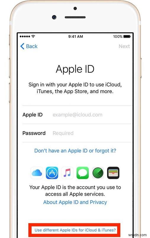 How to use an Apple ID account