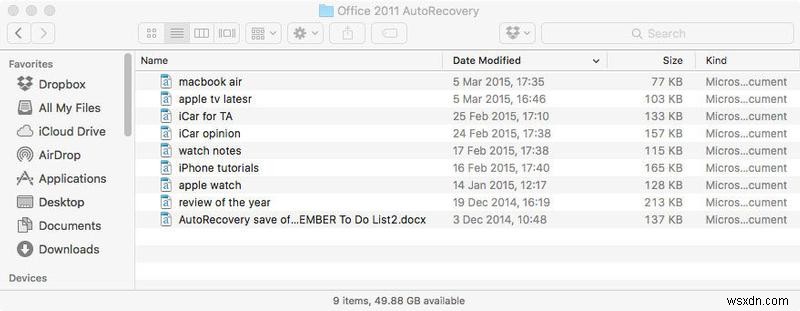 How to recover unsaved Word documents