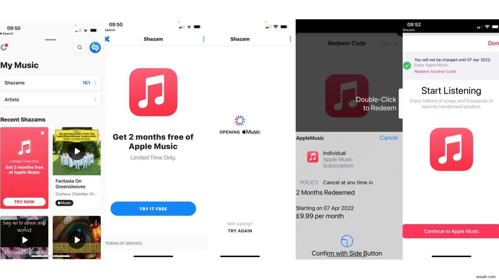 Get two months Apple Music free with Shazam