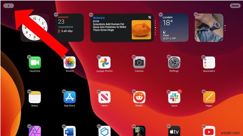 How to add widgets to an iPads home screen