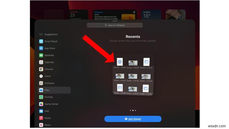 How to add widgets to an iPads home screen