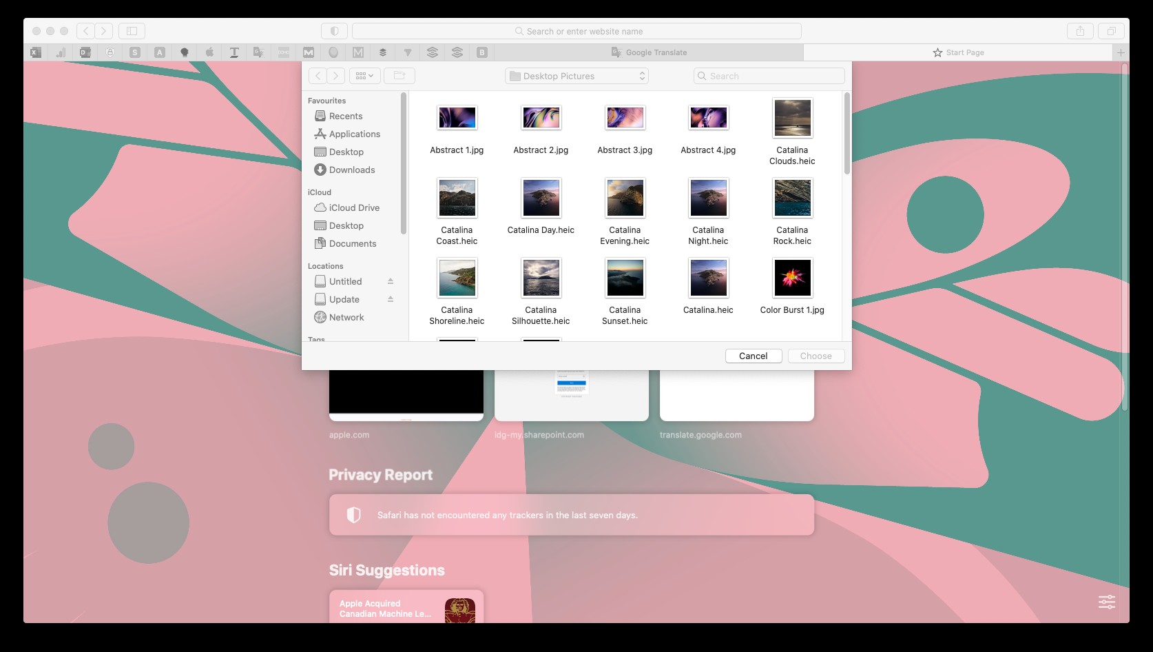 How to add your own background image to Safaris Start page