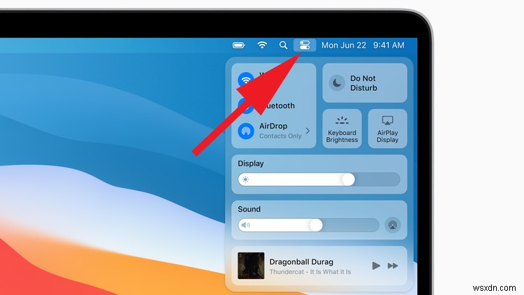 How to use Control Centre on the Mac