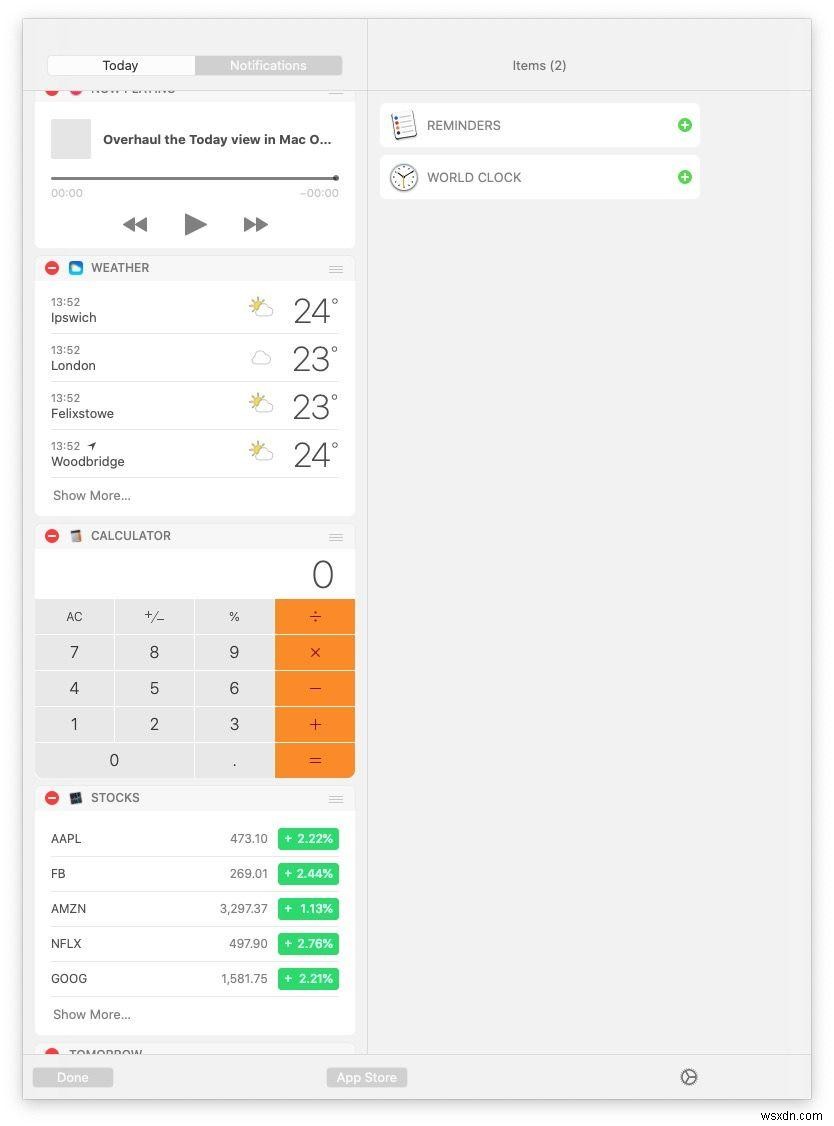 How to use widgets on the Mac