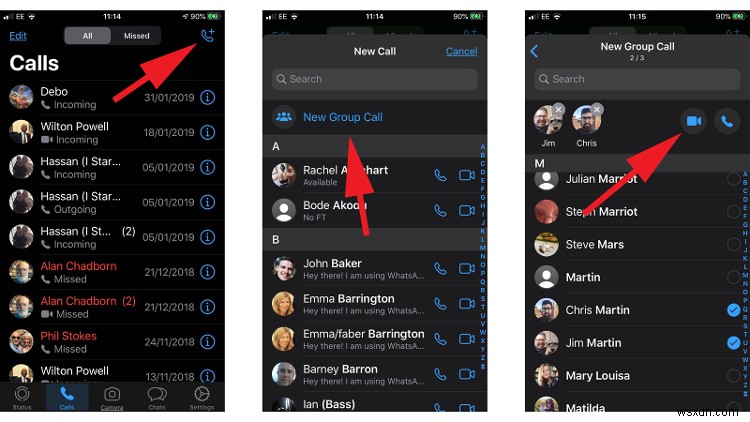 How to make a group video call in WhatsApp on iPhone