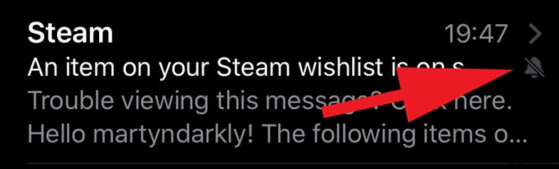 How to mute an email conversation on iPhone