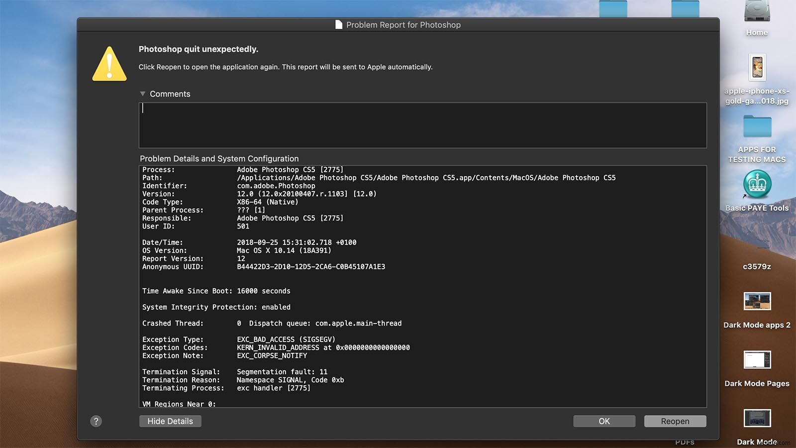 How to open apps that won’t work in Mojave - including Photoshop