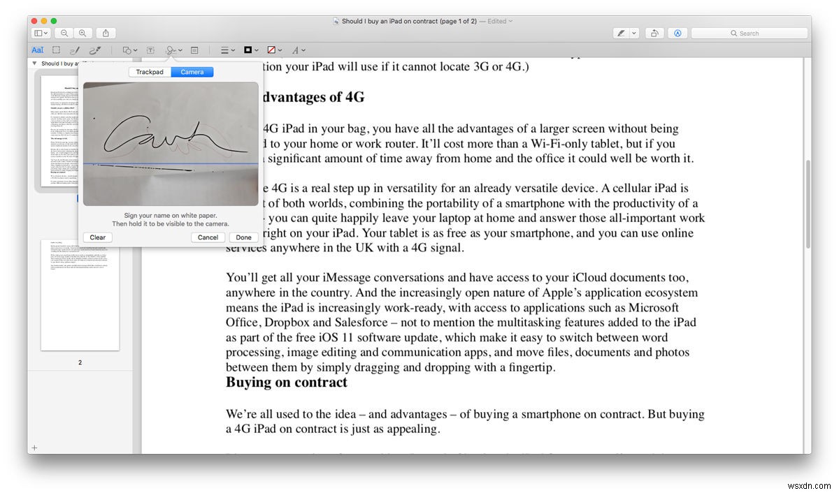 How to sign a PDF on a Mac