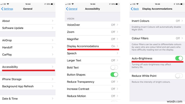 How to turn off auto-brightness on iPhone